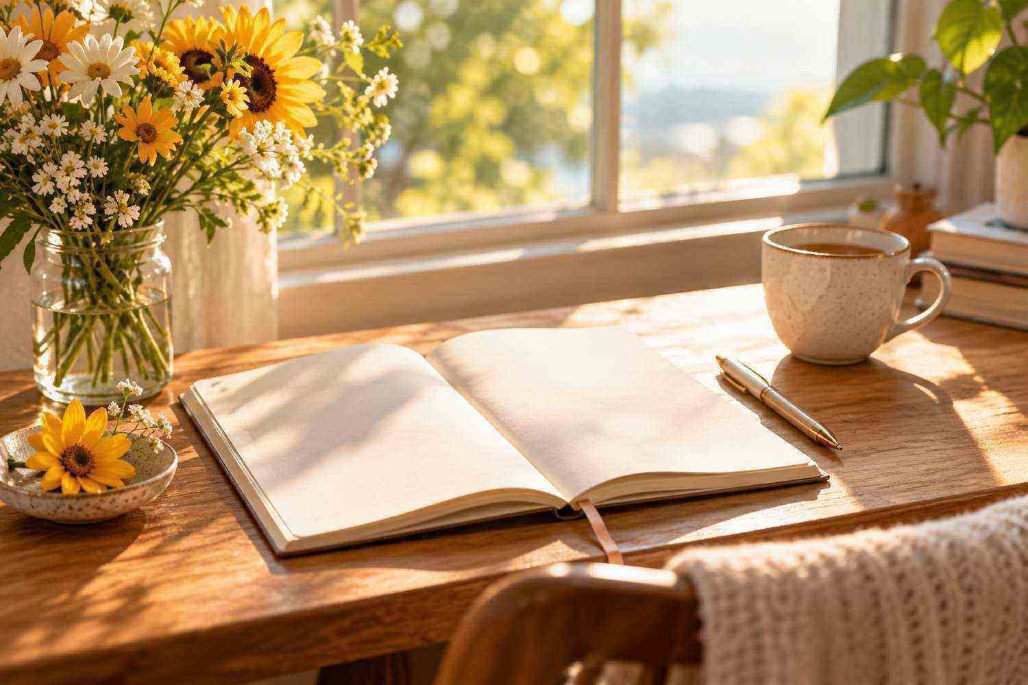 Illustrazione editoriale dedicata alla gioia nella scrittura poetica