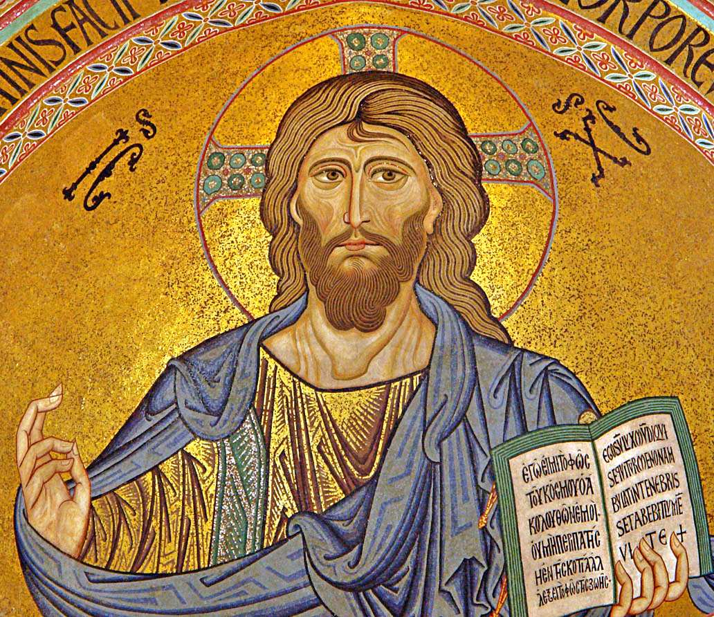 Cristo Pantocratore mosaico Duomo Cefalù